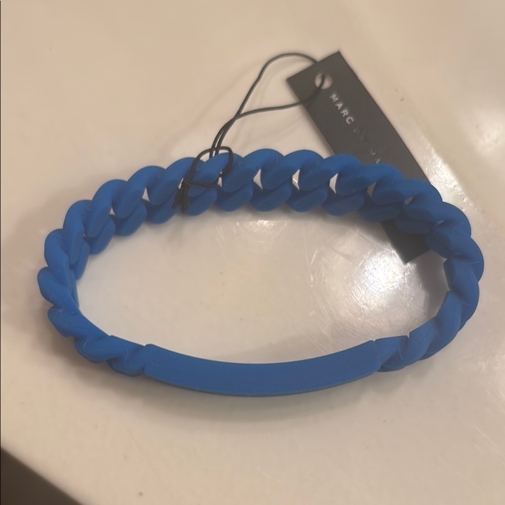 Marc Jacobs Vibrant Blue Silicone Bracelet
